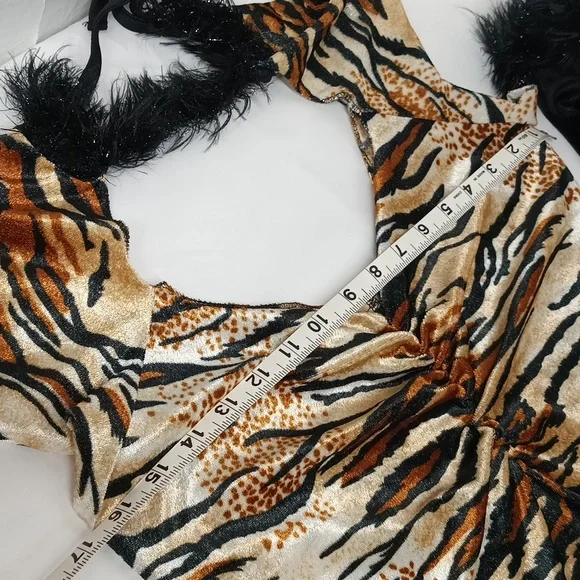 Rubi's tiger adult costume women's 8 - 10 animal tiger forest cat jungle - Picture 8 of 10